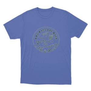Dog Days Badge T Shirt Blue