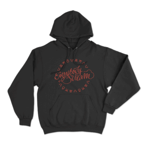 Everybody Scream Hoodie Black