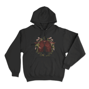 Lungs Blooms Hoodie Black