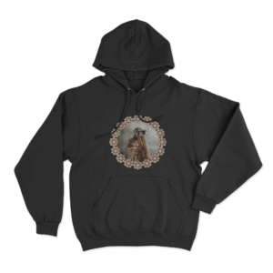 Vintage Portrait Hoodie Black